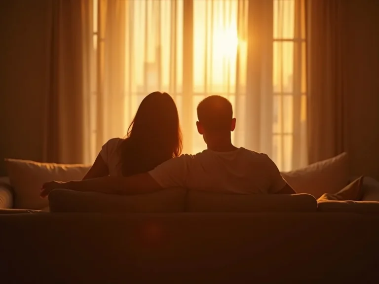Couple in warm intimate setting representing relationship anxiety support