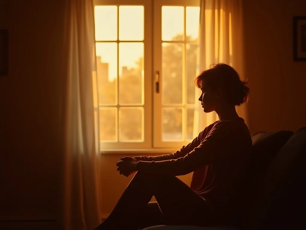 Person in quiet contemplation experiencing relationship anxiety