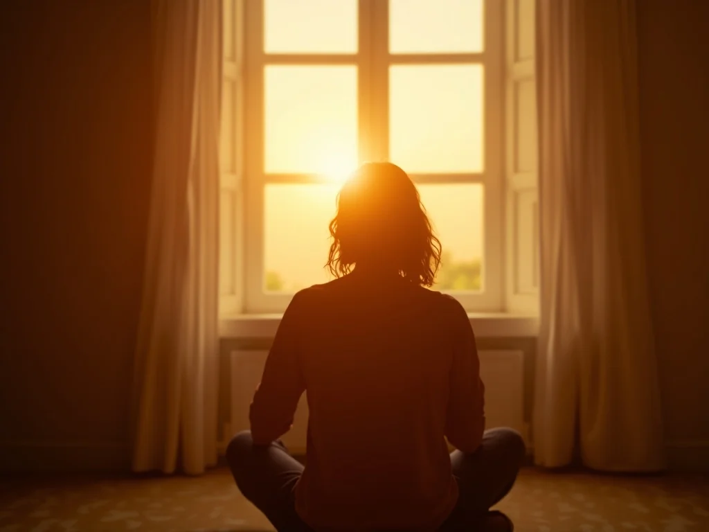 Quiet reflection and emotional healing during relationship communication pause