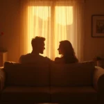 Couple in contemplation during relationship crisis - marriage counseling or divorce decision