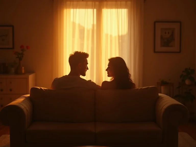 Couple in contemplation during relationship crisis - marriage counseling or divorce decision